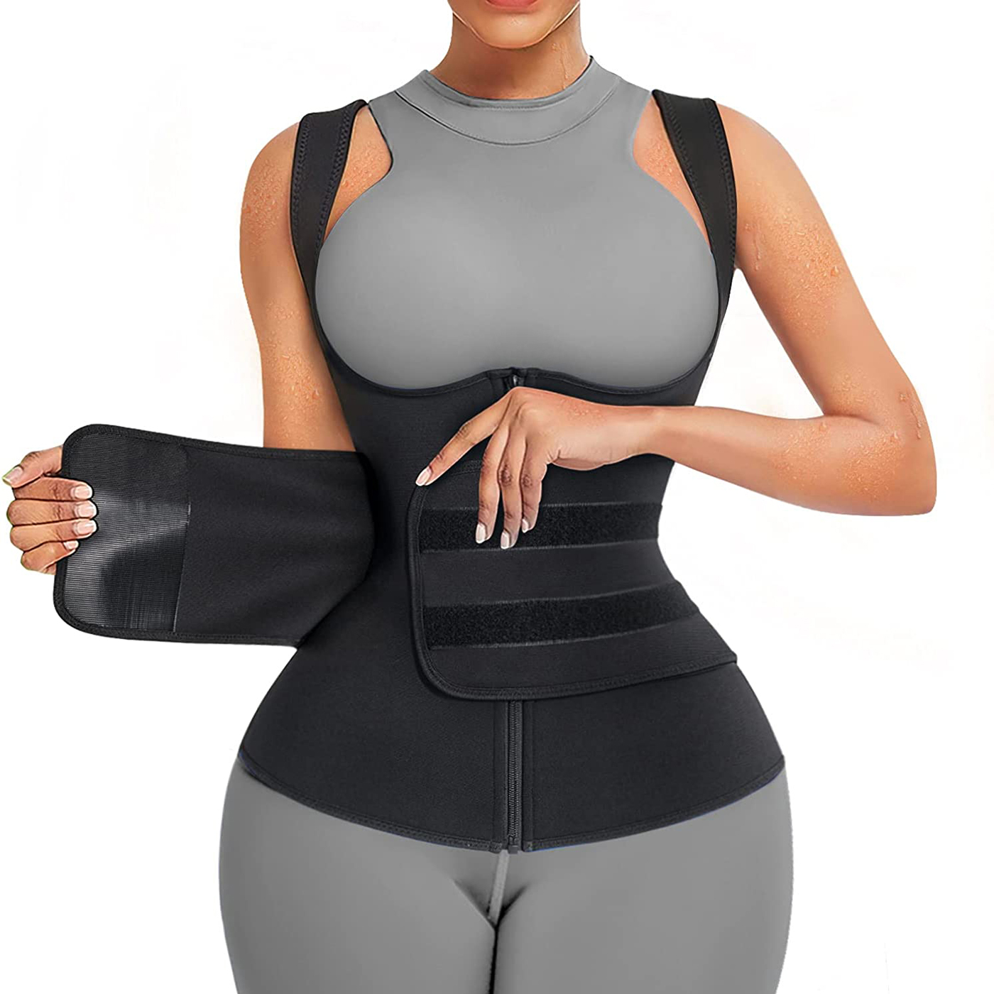 Sweat Waist Trainer Belt Neoprene - Tuta da sauna in neoprene per