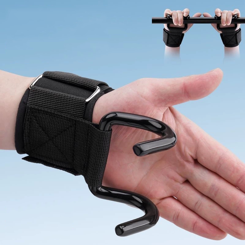 Wrist Wraps Weightlifting Support - 1 paio di impugnature per gancio