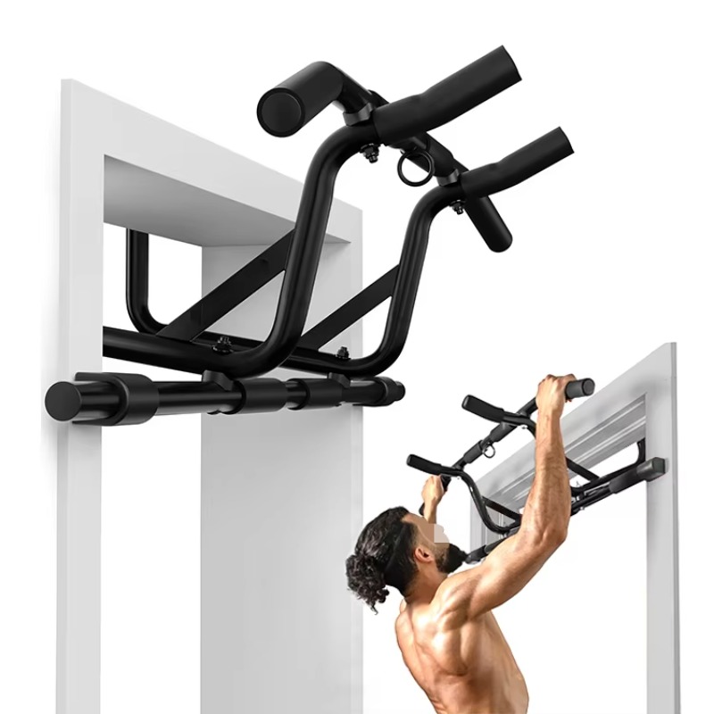 Door Pull Up Bar No Screw - Barra per trazioni con maniglie imbottite,