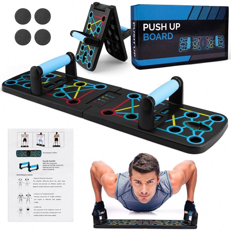 Push Up Board Foldable Multi Function - Attrezzatura per esercizi pieghevole multifunzionale Supporto