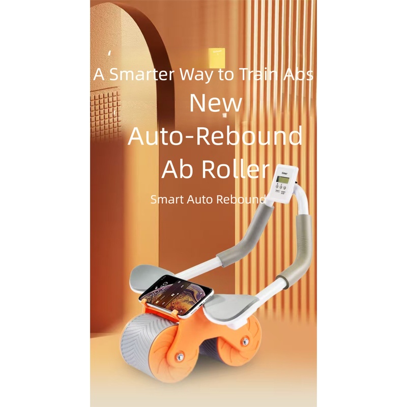 Ab Roller Wheel With Elbow Support - Ruota per Addominali con Rimbalzo Automatico