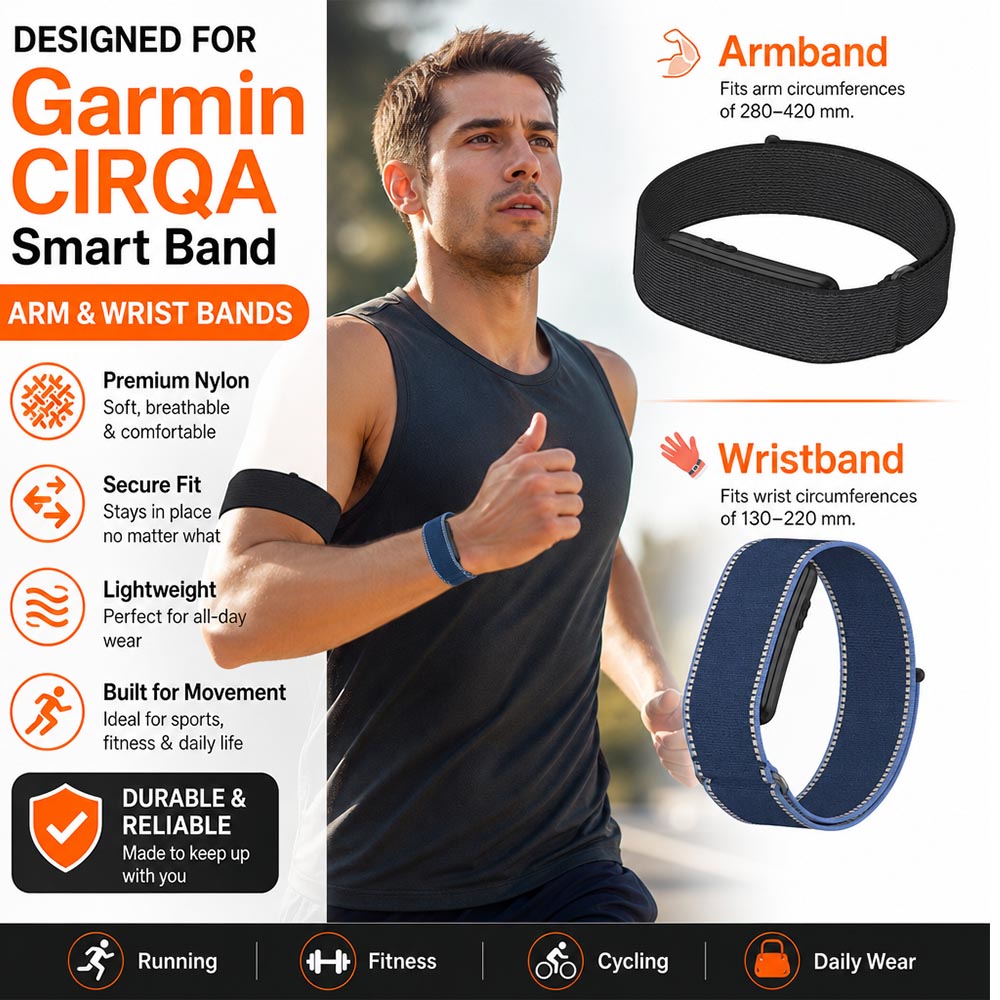 Resistance Bands Set With Handles - Cinturino in nylon per bicipite/polso per