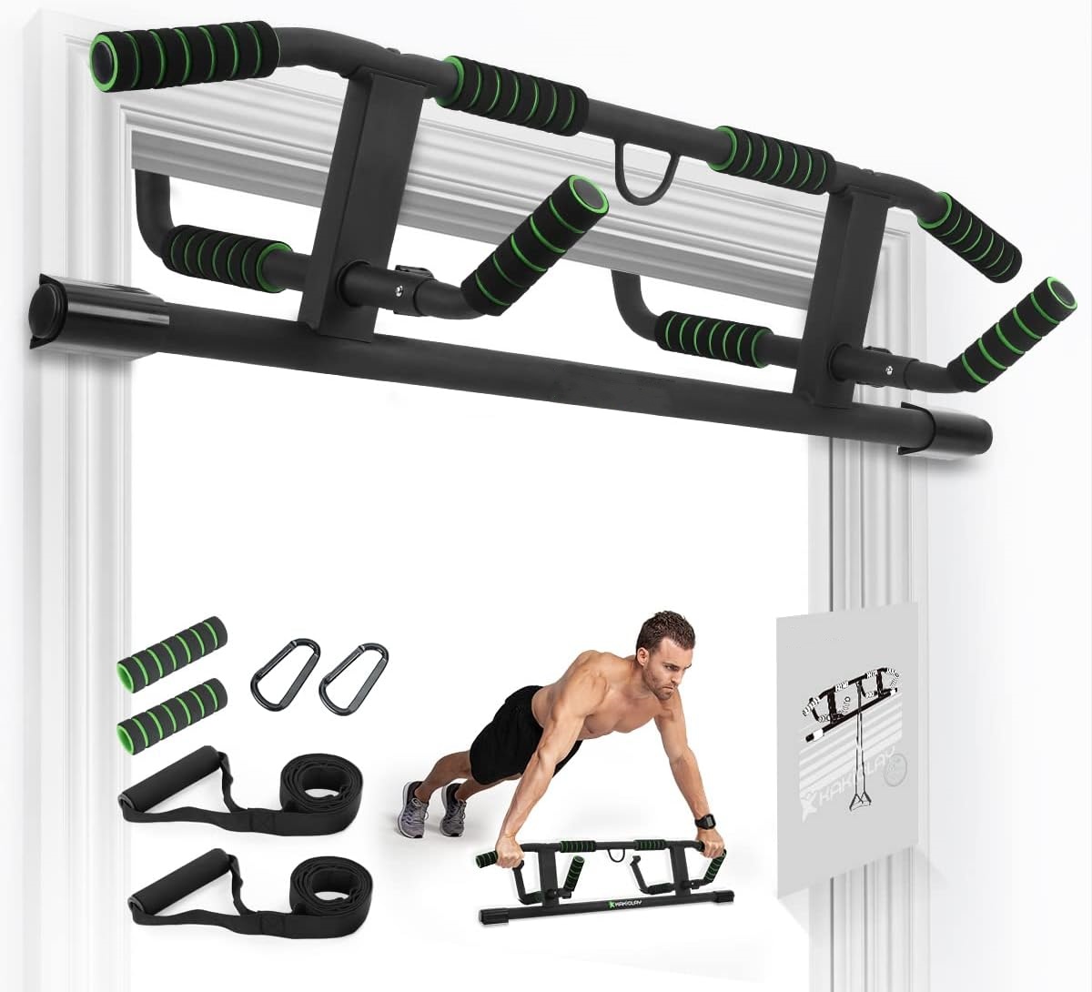 Door Pull Up Bar No Screw - Barra per trazioni e dip da