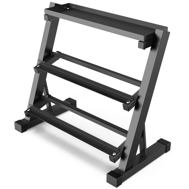 Fitness Equipment - Rack Porta Manubri a 3 Livelli,