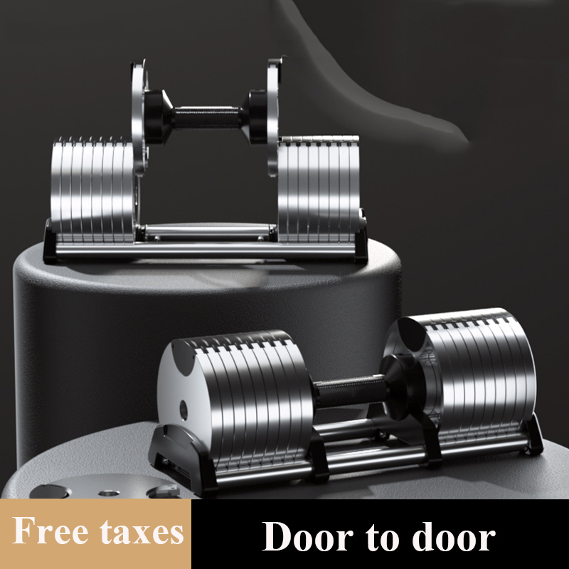 Adjustable Dumbbell Pair 40Kg - Attrezzatura per sollevamento pesi regolabile con