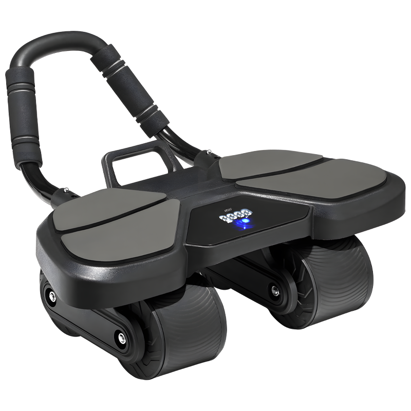 Ab Roller Wheel With Elbow Support - Rullo ruota Ab nero con supporto