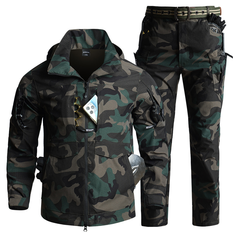 Hiking - Set Tattico Mimetico da Uomo: Giacca