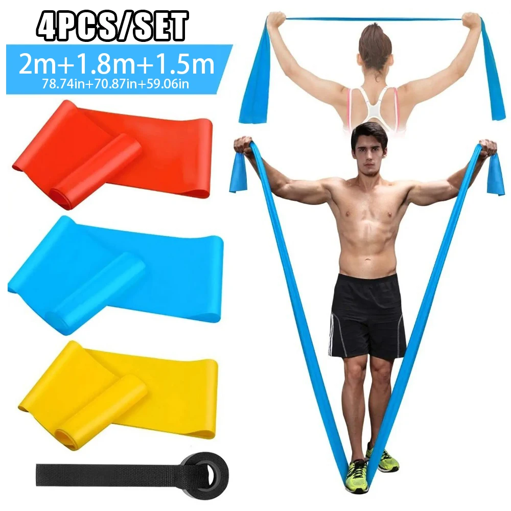 Pilates Bar Kit With Resistance Bands - 4 pezzi/set fasce elastiche per fitness