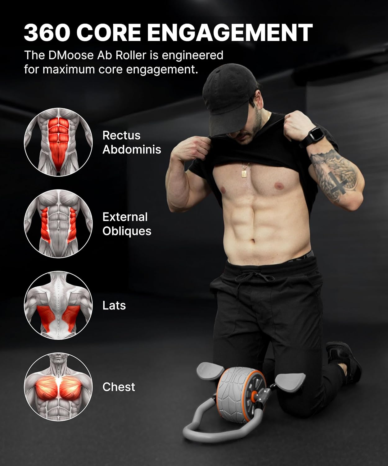 DMoose Fitness Ab Roller Wheel - Ab Roller Wheel With Elbow Support recensione e prezzo