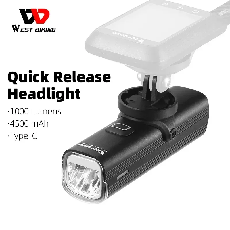 WEST BIKING Faro per biciclett - Rechargeable Bicycle Headlight 1000 Lumen recensione e prezzo