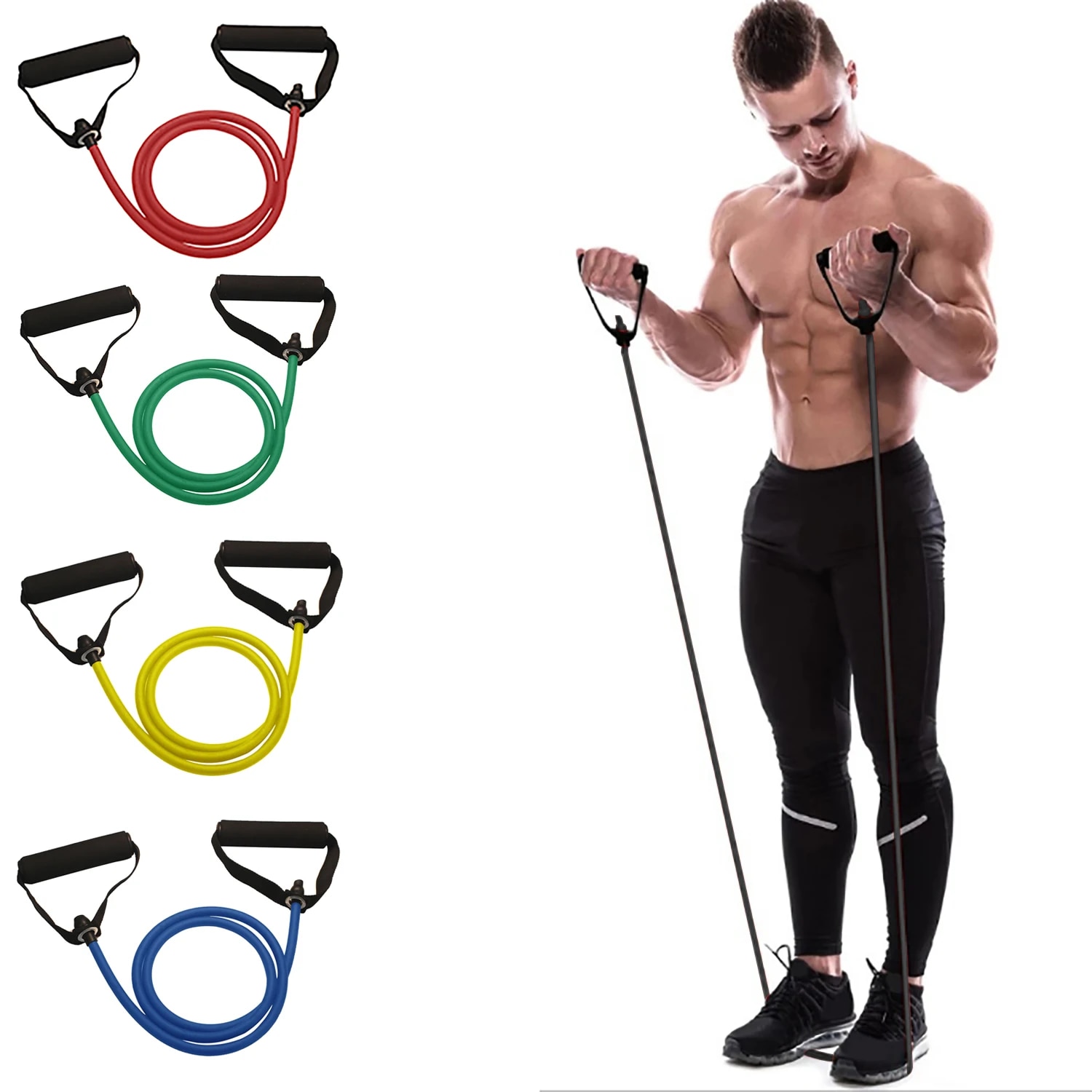 Fasce di resistenza con manici - Resistance Bands Set With Handles recensione e prezzo