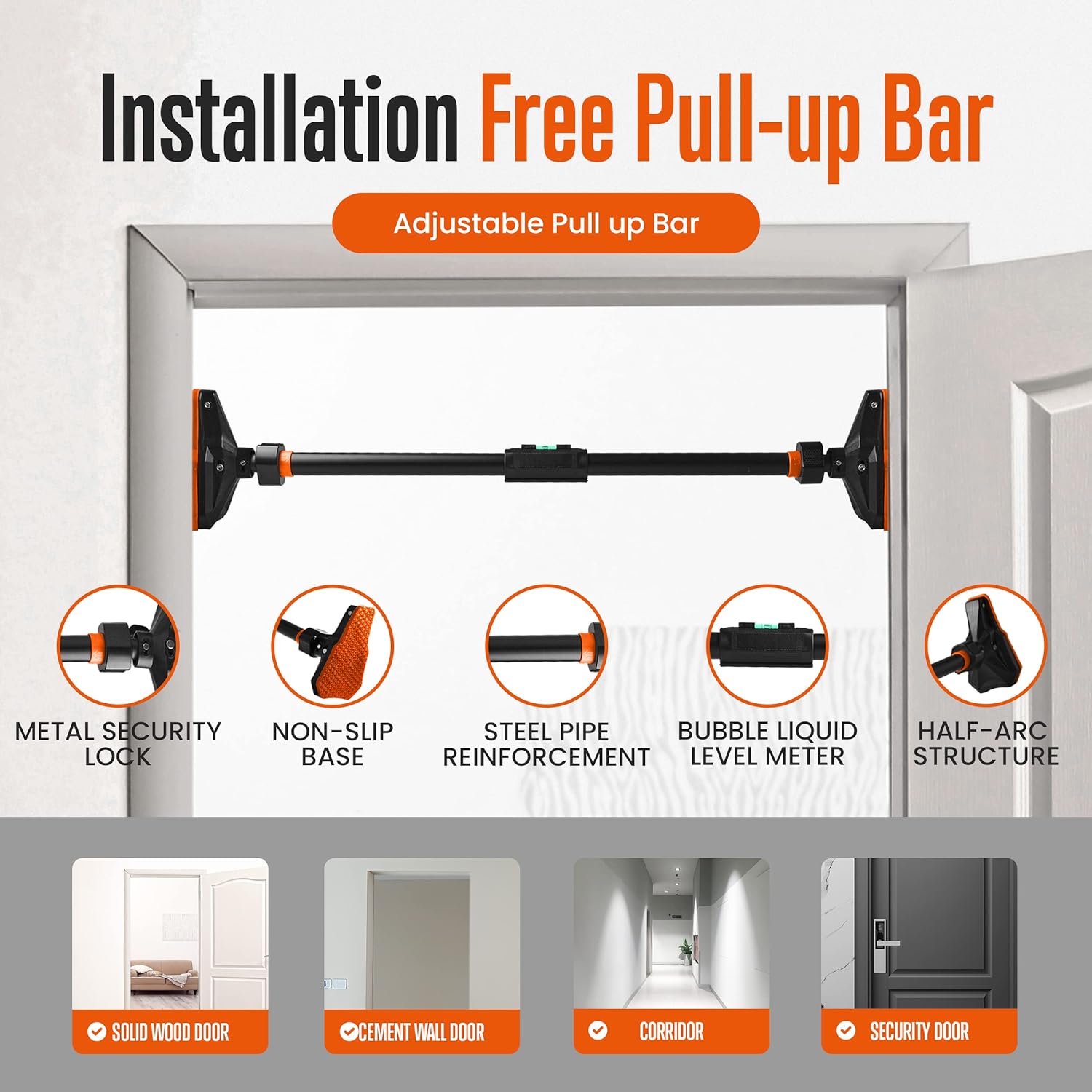 Barra per trazioni/curling da  - Door Pull Up Bar No Screw recensione e prezzo