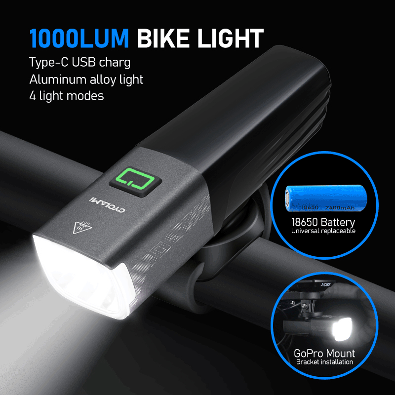 CYCLAMI X7 Reality 1000 Lumen  - Rechargeable Bicycle Headlight 1000 Lumen recensione e prezzo