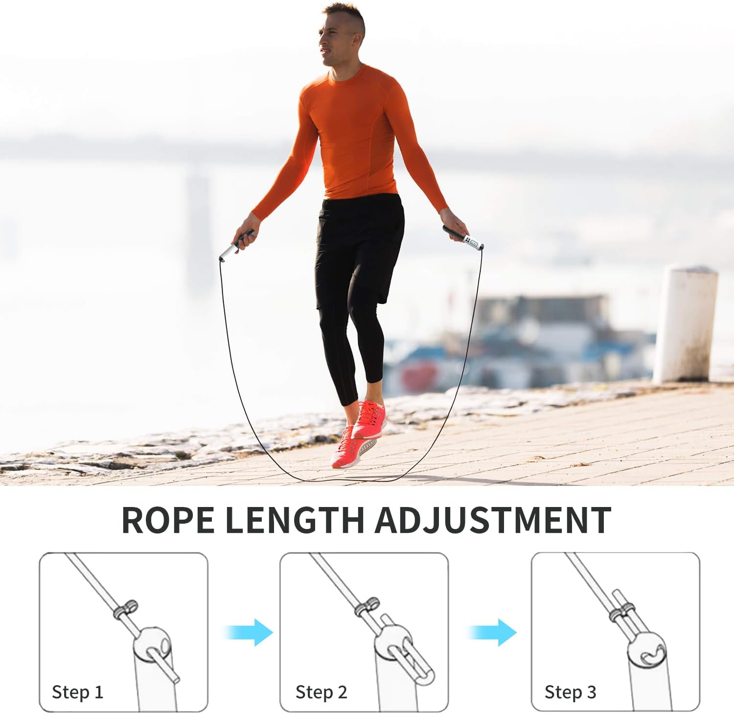 Corda per saltare senza fili d - Smart Jump Rope Digital Counter recensione e prezzo