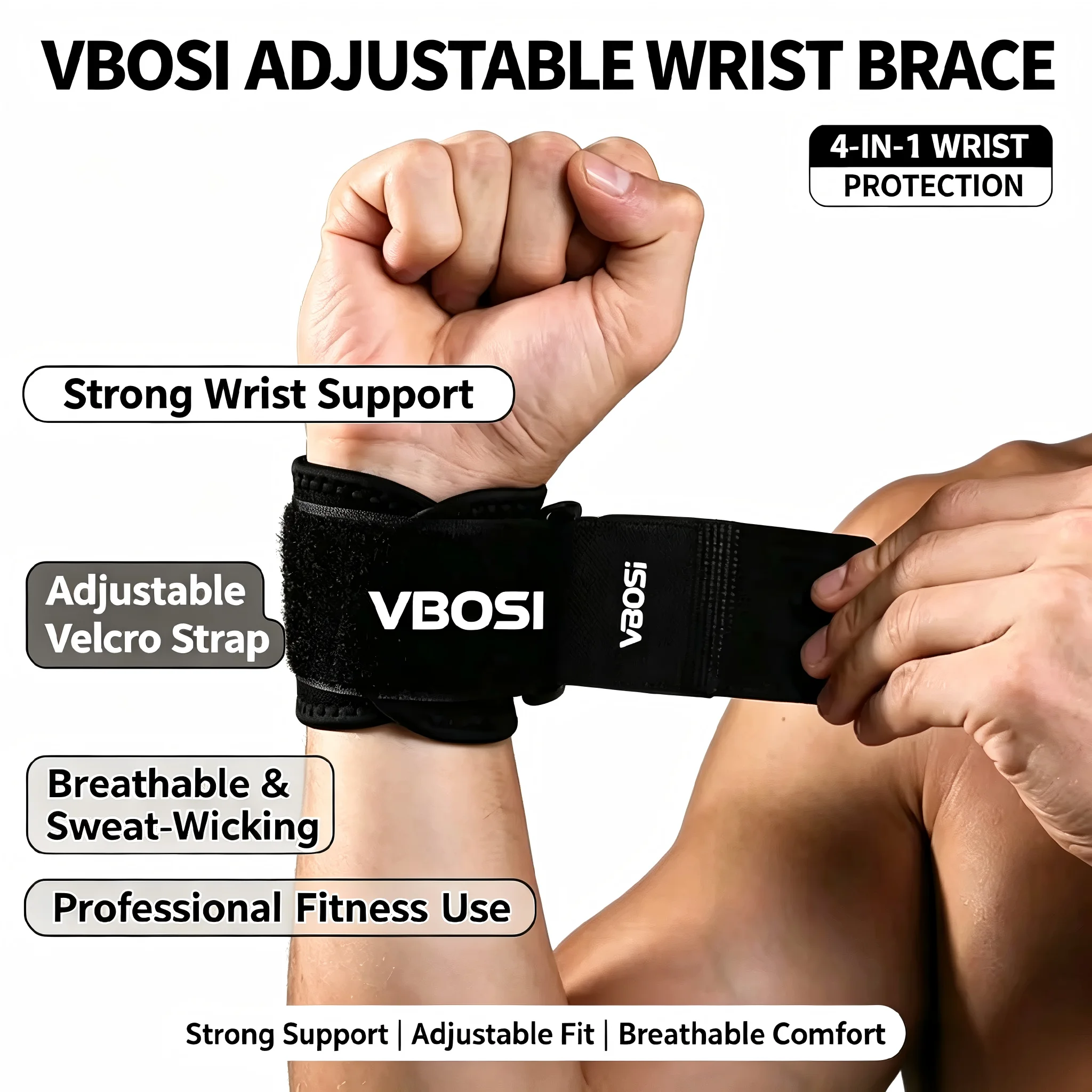 Fasce da Polso Professionali T - Wrist Wraps Weightlifting Support recensione e prezzo