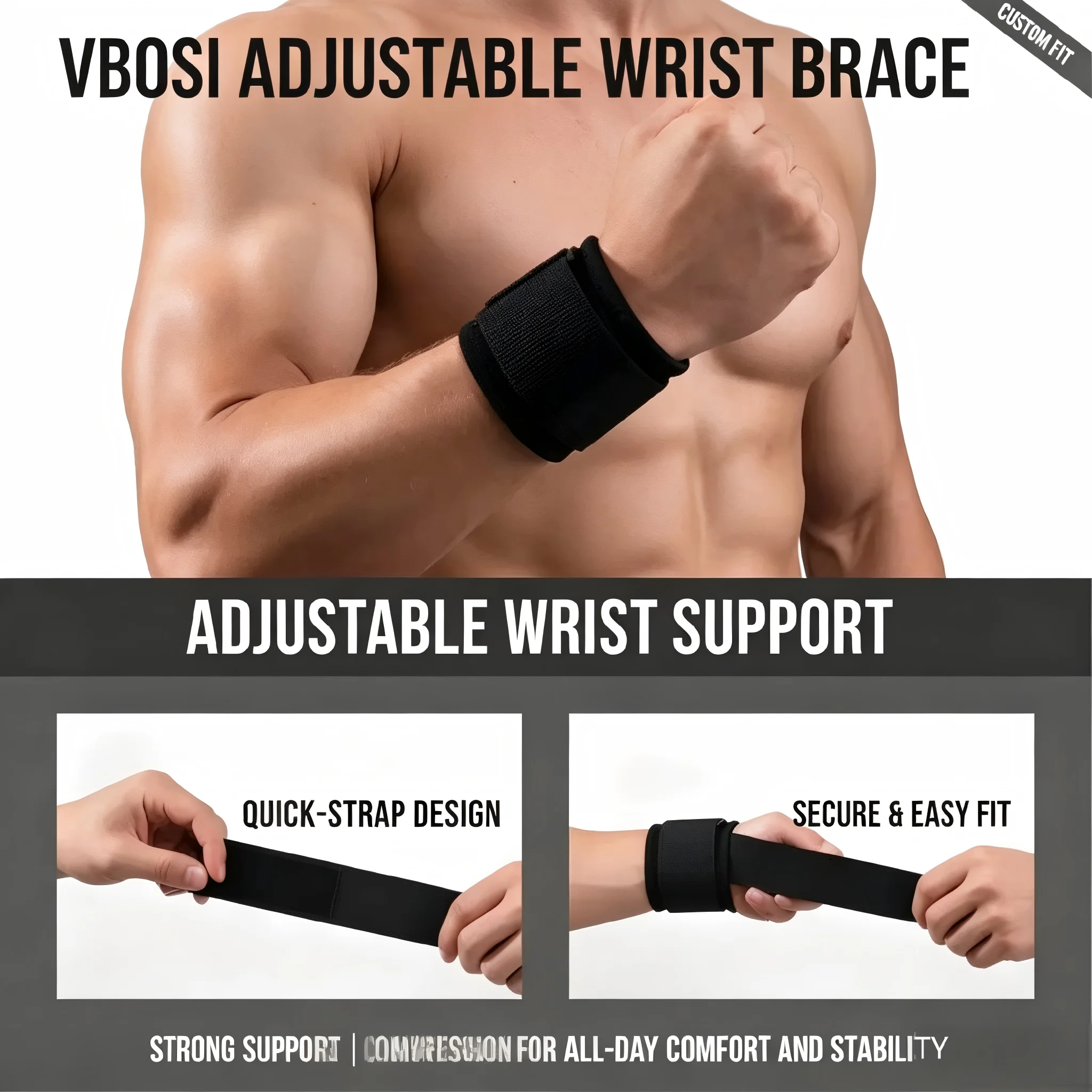 Fasce da Polso Professionali T - Wrist Wraps Weightlifting Support recensione e prezzo