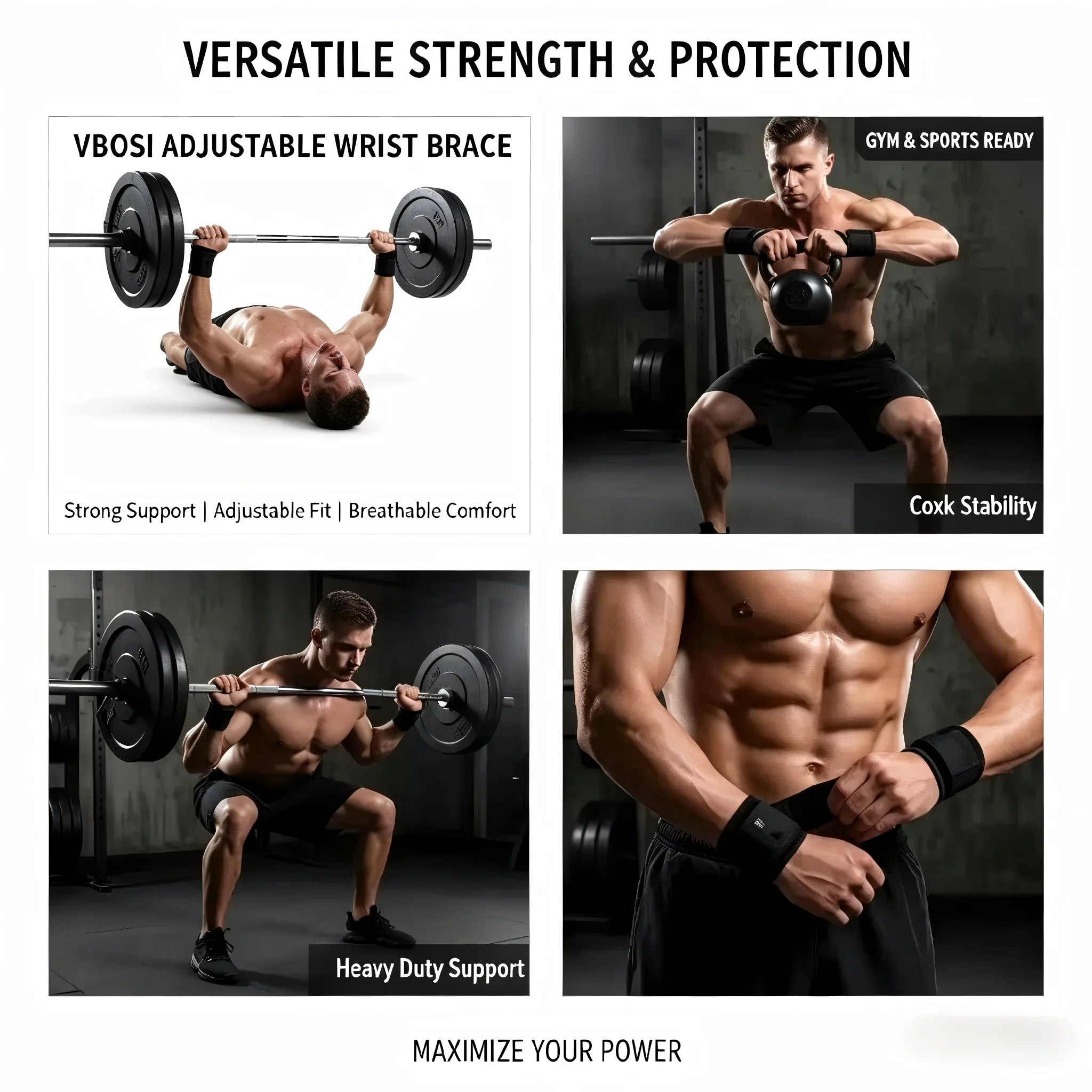 Fasce da Polso Professionali T - Wrist Wraps Weightlifting Support recensione e prezzo