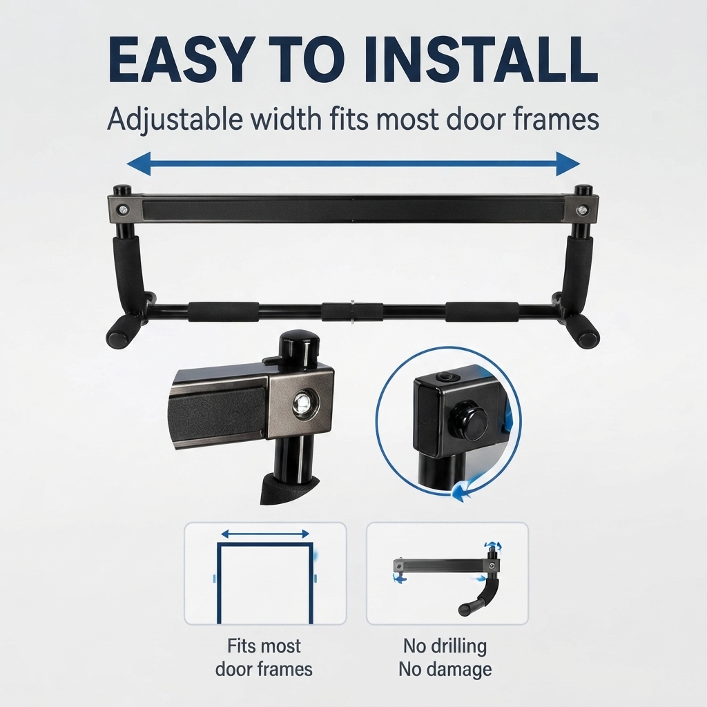 Barra per trazioni multifunzio - Door Pull Up Bar No Screw recensione e prezzo