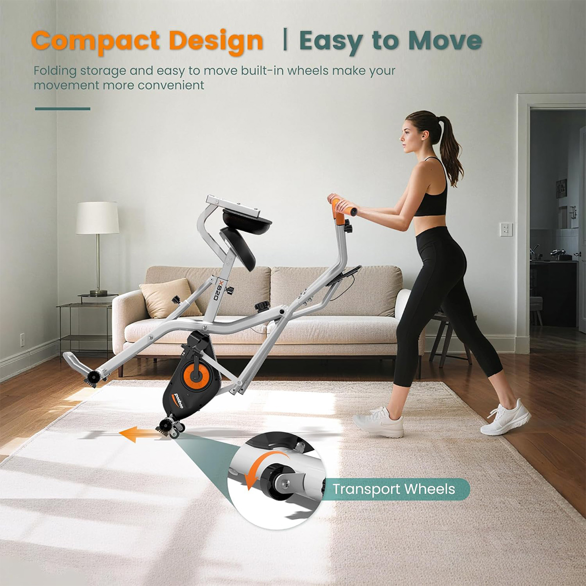 Pooboo Cyclette Pieghevole 2-i - Exercise Bike Magnetic Resistance recensione e prezzo